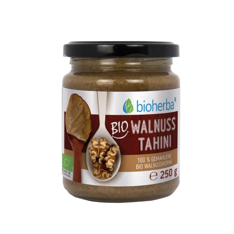 Bioherba 100 % bio orechové tahini z mletých bio vlašských orechov – 250 g –