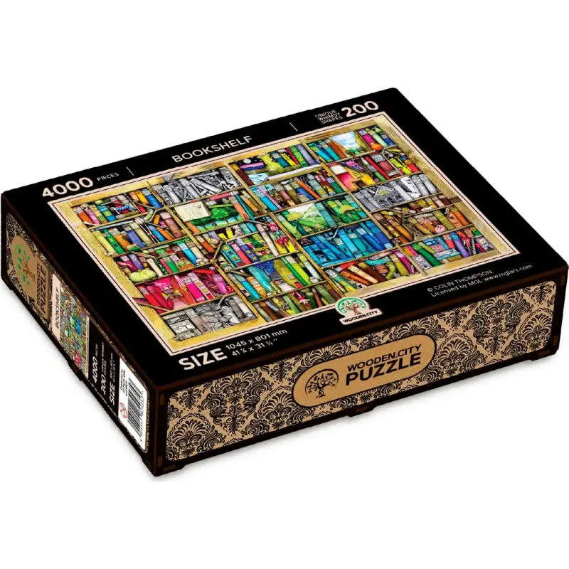 Drevené puzzle Wooden City 4000 dielikov Knižnica