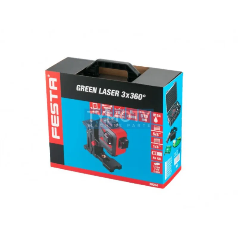 Laser krížový zelený 3x360, FESTA 26204