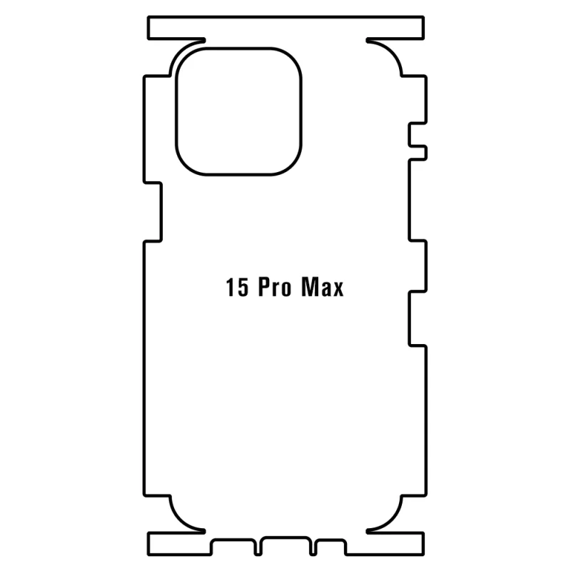 Sunshine iPhone 15 Pro Max Zadná Hydrogél ochranná fólia Strih: Zadná časť a rám 1, Typ fólie: Číra