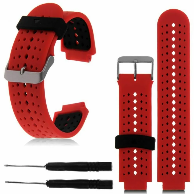 Silikonový řemínek červeno černý pro Garmin Forerunner ESES 1530000554