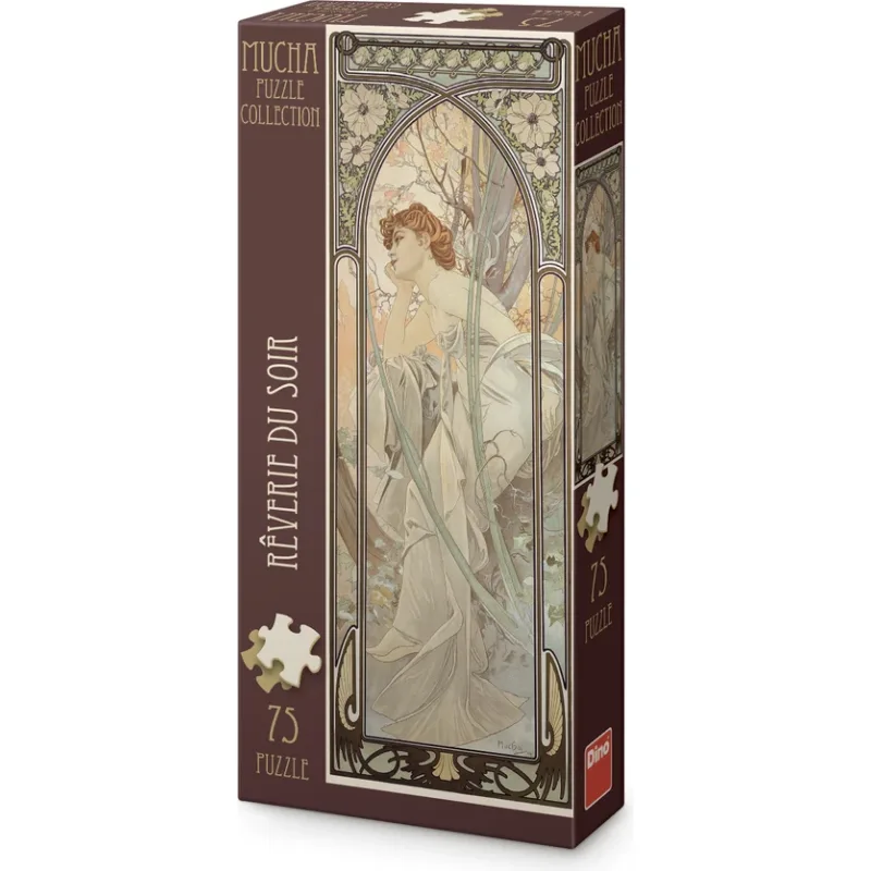 Vertikálne puzzle Dino 75 dielikov Alfons Mucha – Snenie večera