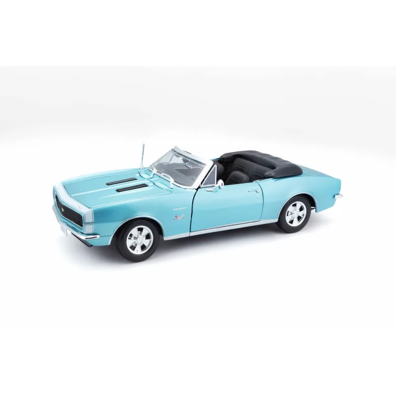 Maisto - 1967 CHEVROLET CAMARO SS 396 CONVERTIBLE, kovová tyrkysová, 1:18