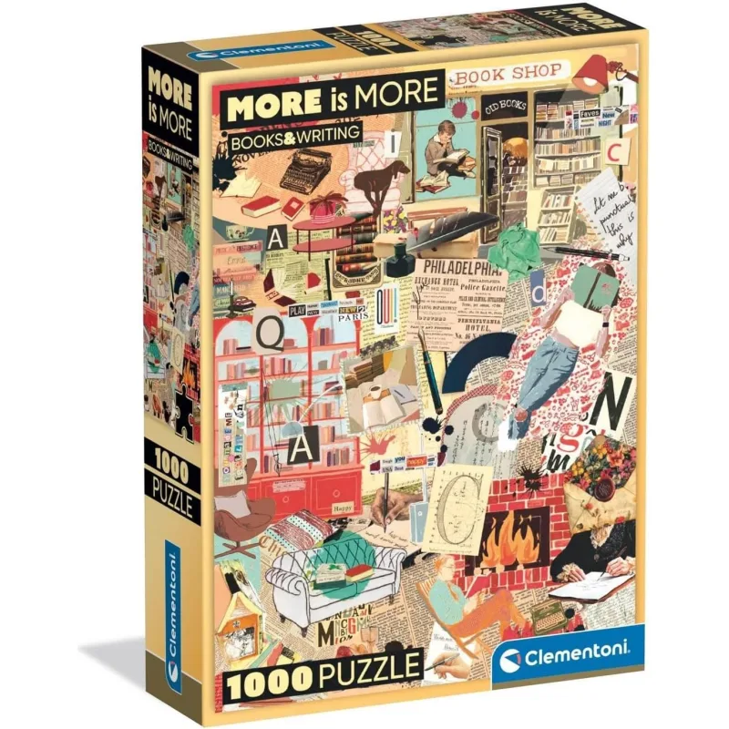 Puzzle Clementoni 1000 dielikov Viac je viac: Knihy a písanie