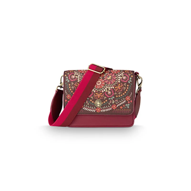 Pip Studio II Ricamo Cross Body kabelka - tmavě červená