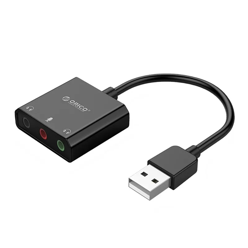 Orico SKT3 USB-A externá zvuková karta – čierna