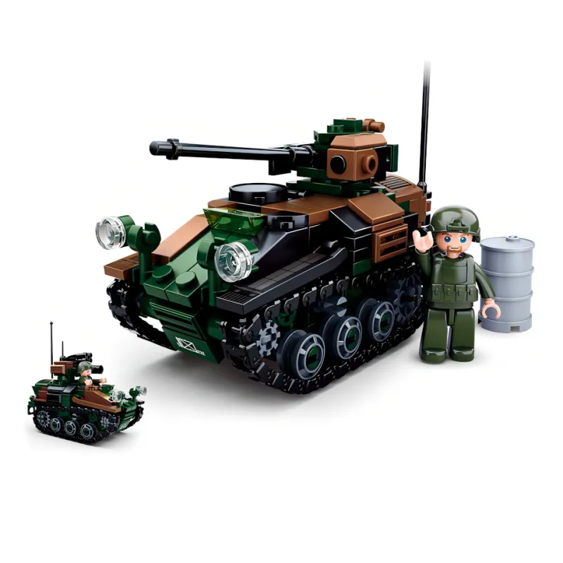 Sluban Sluban Model Bricks M38-B0750 Malý tank Wiesel AWC 2v1