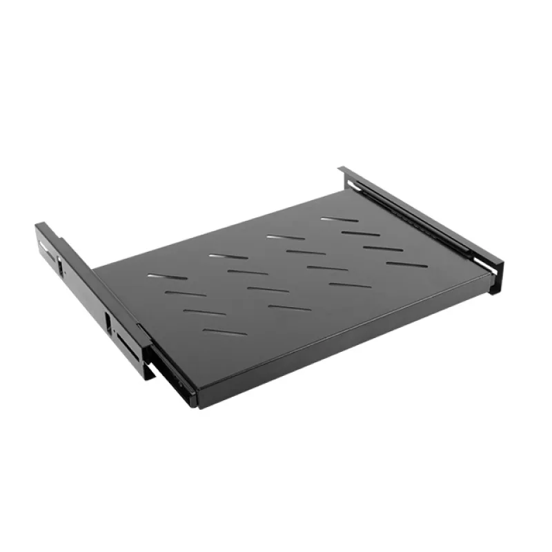 LANBERG 19" POSUVNÁ POLICE 1U/465X347MM MAX. NOSNOST DO 60 KG ČERNÁ AK-1006-B