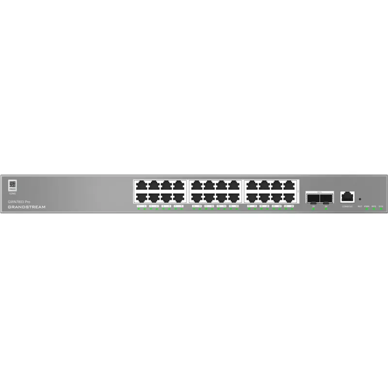 Grandstream GWN7803 Pro L2++ Managed switch, 24 portů, 2x SFP+, DHCP, QoS, VLAN, CLI GWN7803 Pro
