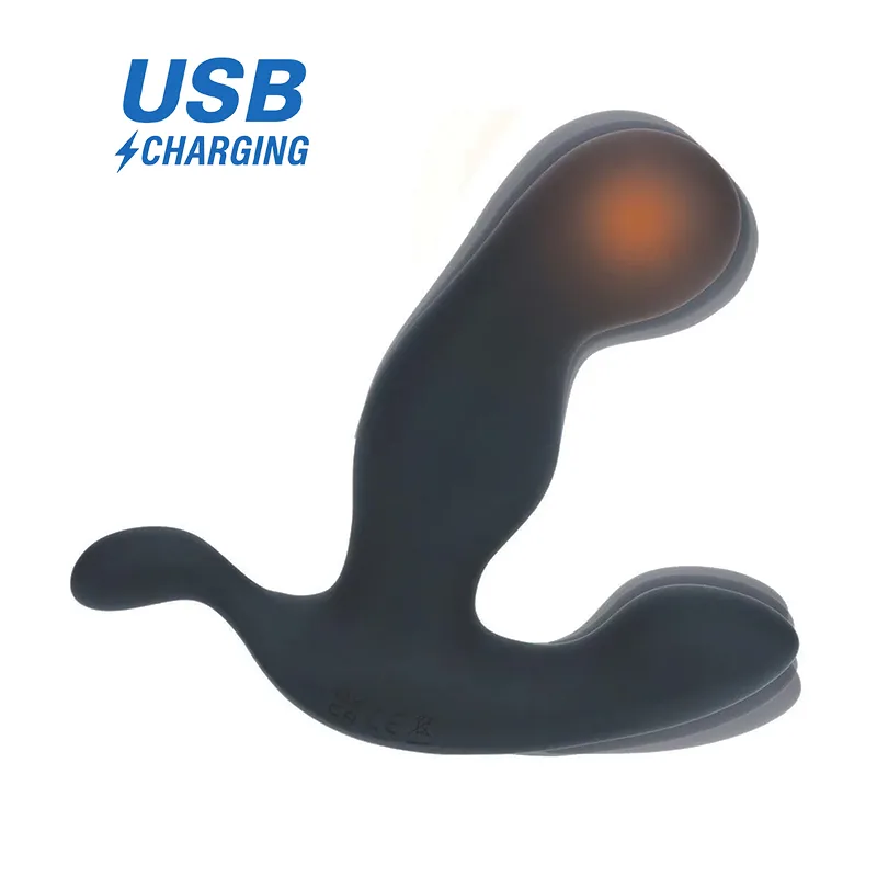 Shots Heating and Vibrating Silicone Prostate Stimulator