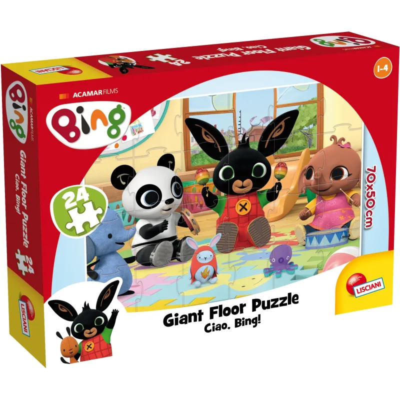 Obrovské podlahové puzzle Lisciani 24 hrubých dielikov Bing: Ahoj, Bing