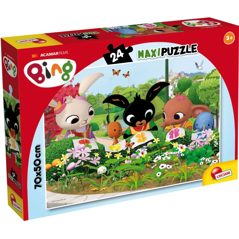 Puzzle pre deti Lisciani MAXI 24 dielikov Bing: Poďme pozorovať prírodu!