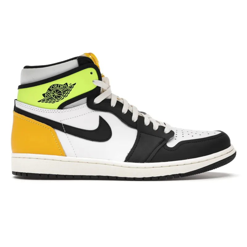 Jordan 1 Retro High White Black Volt University Gold - 40