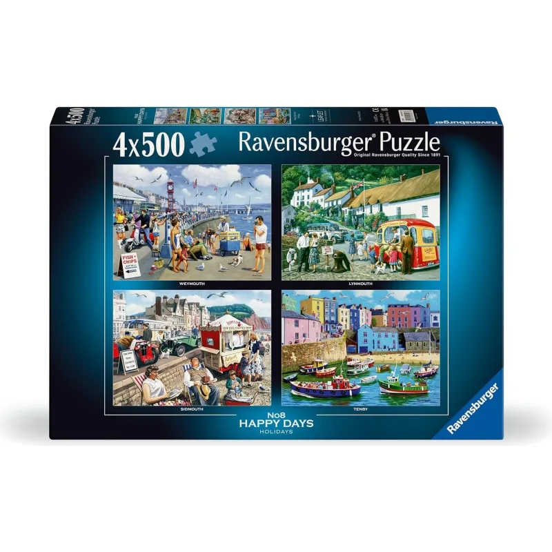 Puzzle Ravensburger 4x500 dielikov Happy Days č. 8: Dovolenky