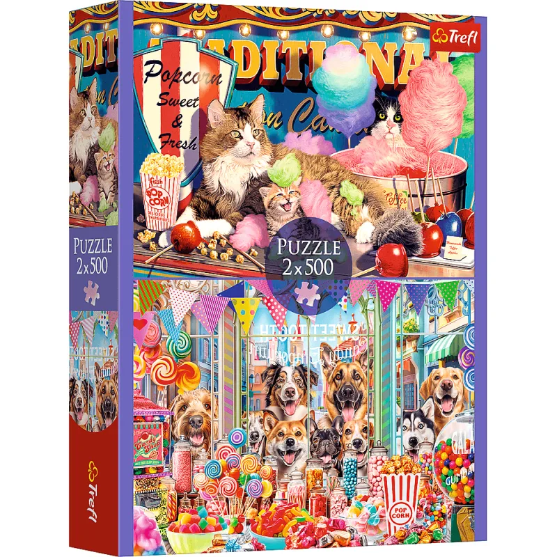 Trefl Puzzle Chlpatí priatelia 2x500 dielikov