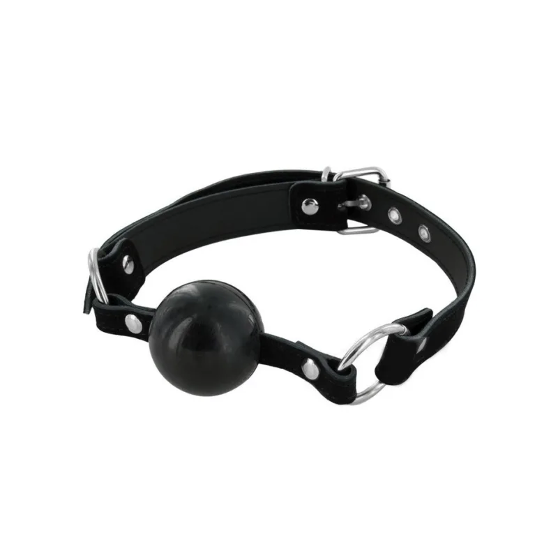 MisterB Rubber Ball Gag With Leather Strap (50mm)