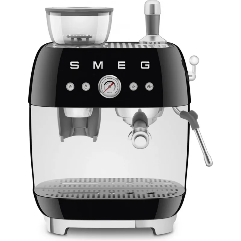 Smeg EGF03BLEU Retro Style pákový kávovar, černý, integrovaný mlýnek, …