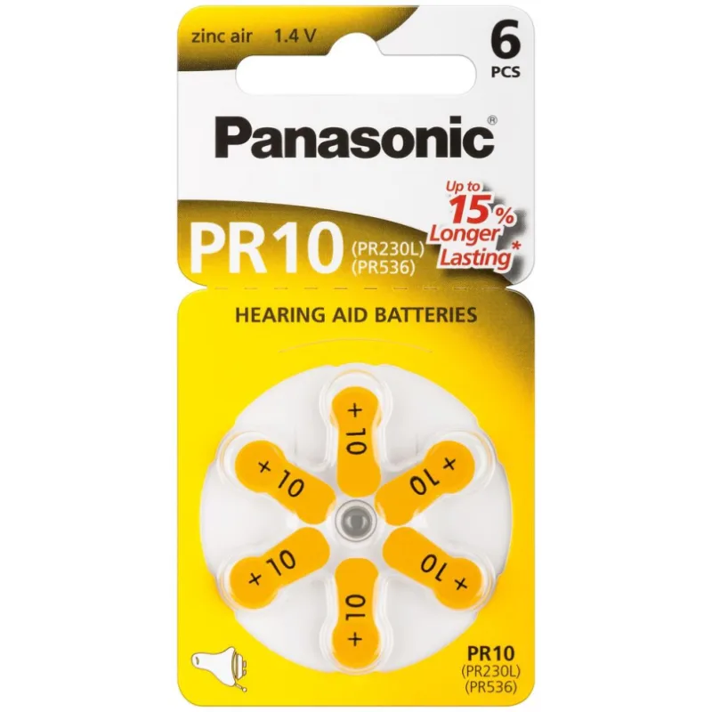 Panasonic baterie do naslouchadel 6ks PR10(230)/6LB