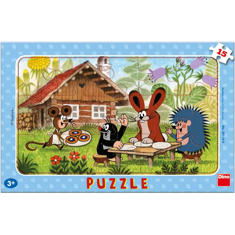 Dino Puzzle Krtko a koláče 15 dielikov