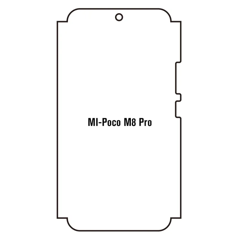 Sunshine Xiaomi Poco M8 Pro 5G Predná Hydrogél ochranná fólia Strih: Predná časť a rám, Typ fólie: Matná