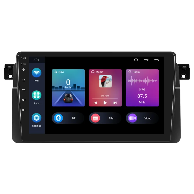 Podofo 2DIN autorádio PEV25 Android, BMW E46 B132