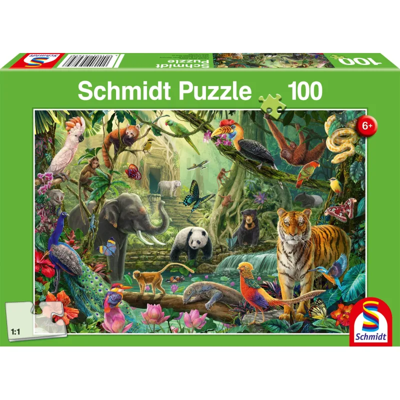 Schmidt Puzzle Pestrá džungľa 100 dielikov