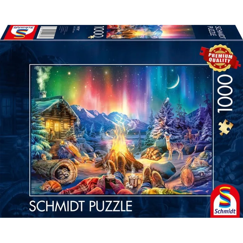 Puzzle Schmidt 1000 dielikov Romantika pri ohni pod hviezdami