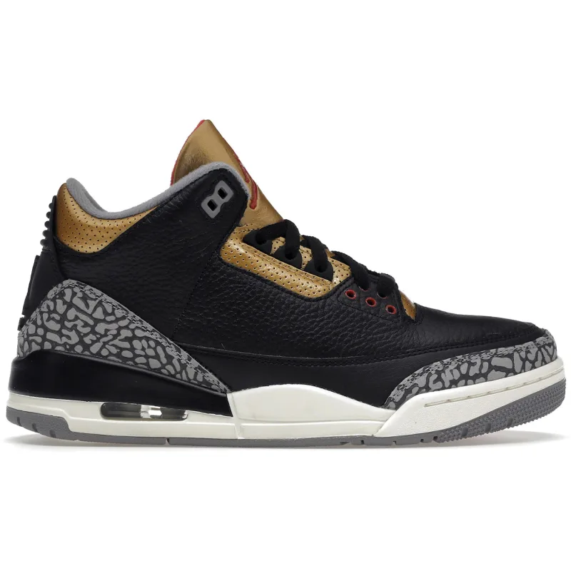 Air Jordan 3 Retro Black Cement Gold (Women's) - 38.5