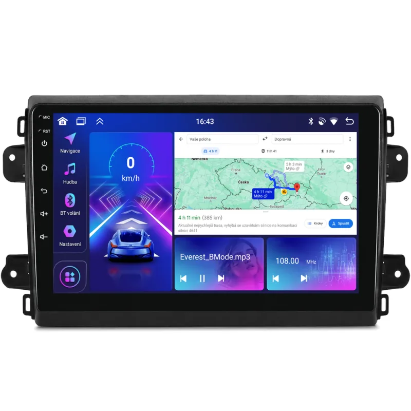 Bmode 2DIN autorádio BEV200 Android, Fiat Ducato 2021+ A3453/A8128