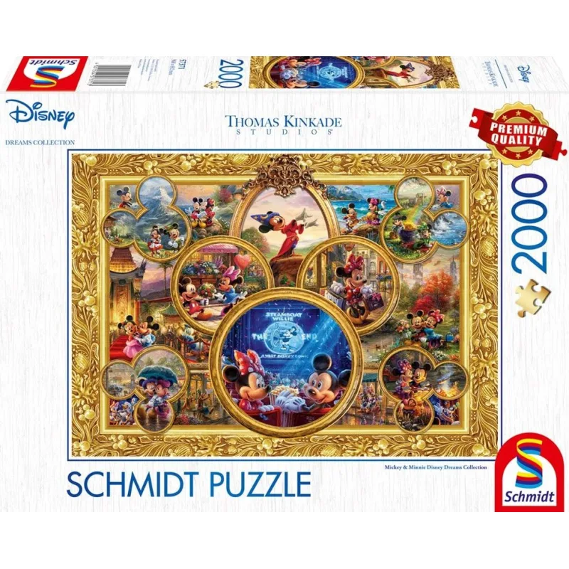 Schmidt Puzzle Koláž: Mickey a Minnie 2000 dielikov