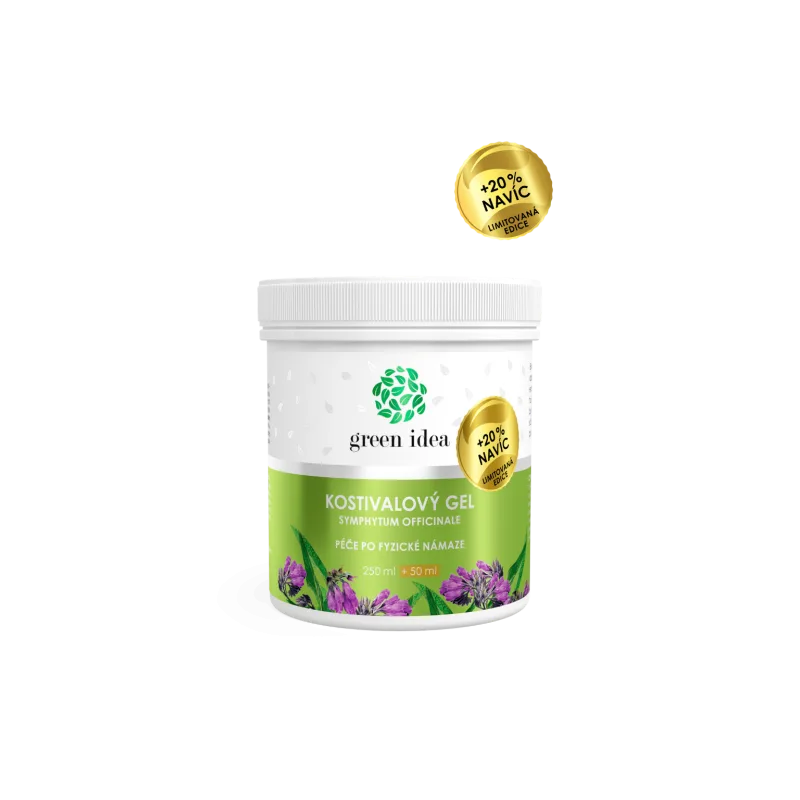 Green idea Kostihojový masážny gél – limitovaná edícia +20 % NAVYŠE 300 ml –