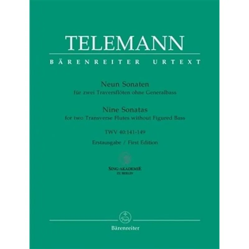 Bärenreiter Devět sonát pro dvě flétny bez basů