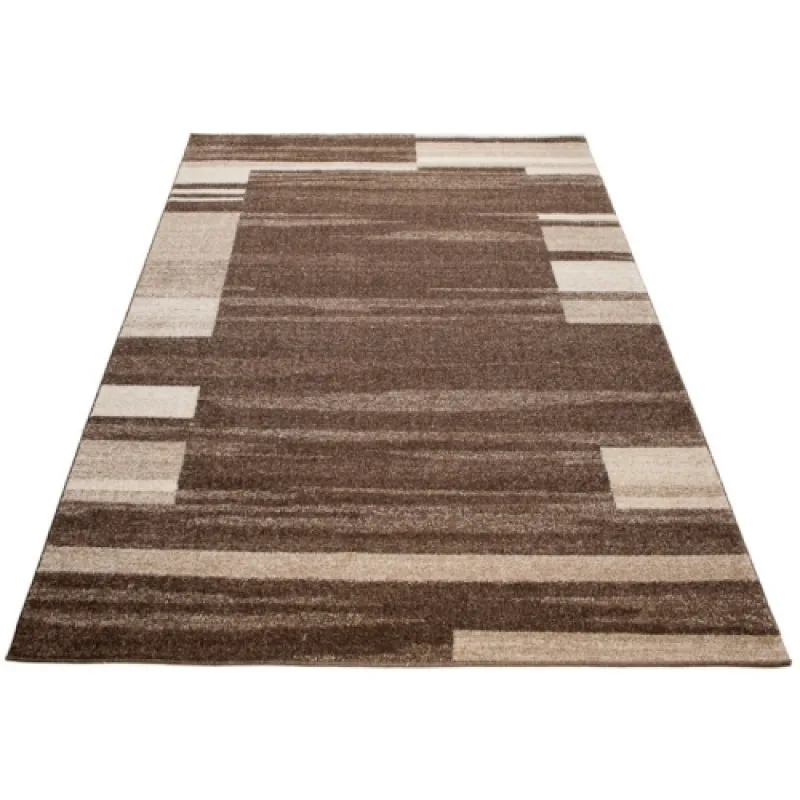 Chemex Moderný koberec Ostrava - pruhy 1 - hnedý Rozmer koberca: 120x170 cm