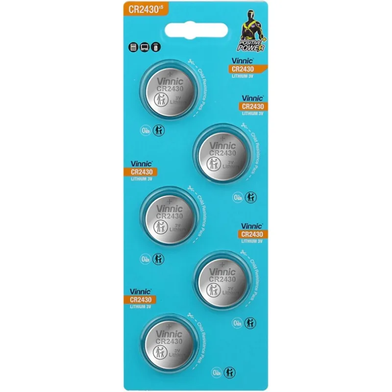 CR2430 VINNIC lithium, 3V blistr 5ks