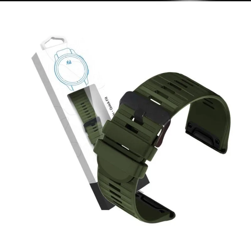 RhinoTech řemínek pro Garmin QuickFit silikonový outdoor 26mm tmavě…