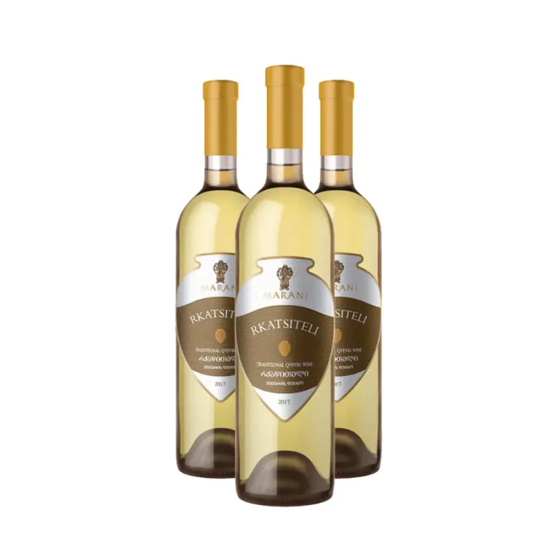 MARANI 3x Marani RKATSITELI KVEVRI biele suché víno 13,5% obj. (holá lahev) degustační sada po 750 ml.