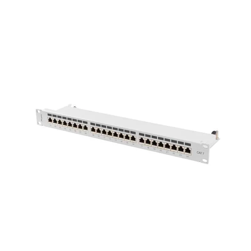 PATCH PANEL 24 PORTOV 1U 19" CAT.7 FTP TIENENÝ ŠEDÝ LANBERG (PPS7-1024-S)