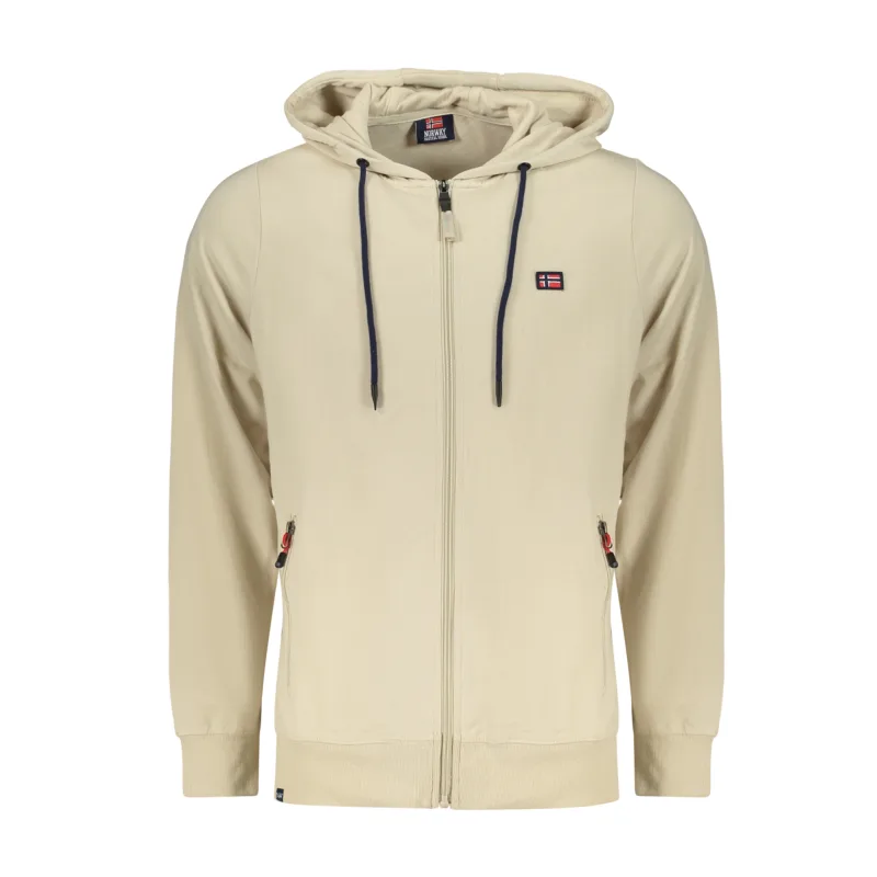 Pánska Mikina so zipsom NORWAY 1963 - Bežová Farba: Bežová, Veľkosť: 2XL