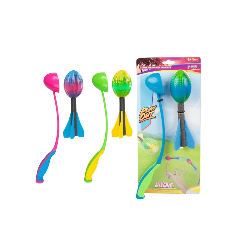 Teddies Šípka hádzacia penová + štartér 19cm 3 farby