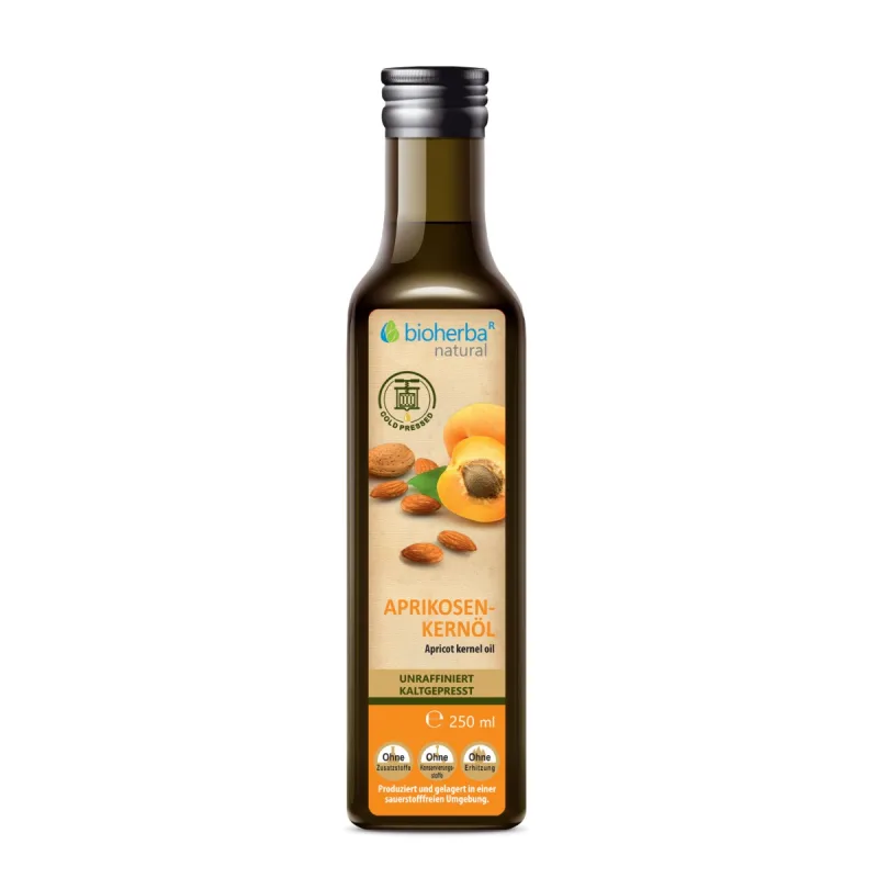 Bioherba Marhuľový olej z jadier lisovaný za studena - 250 ml -