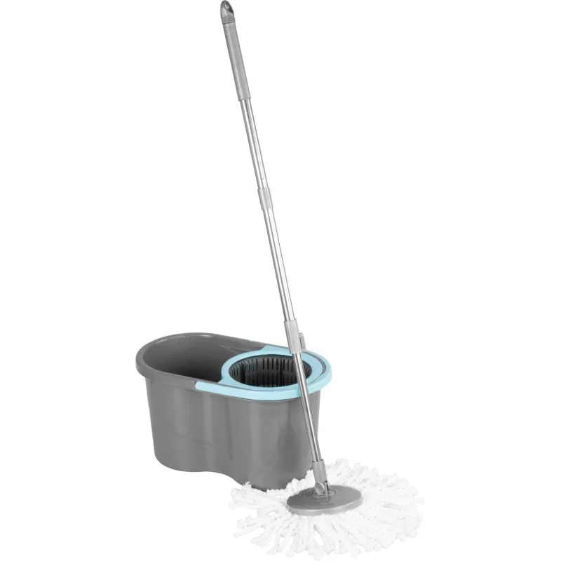 Súprava upratovacia Quantum, 16 l, rotačný mop + vedro, teleskopická násada