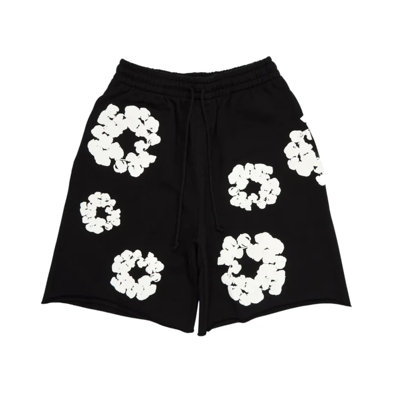 Denim Tears The Cotton Wreath Shorts Black - L