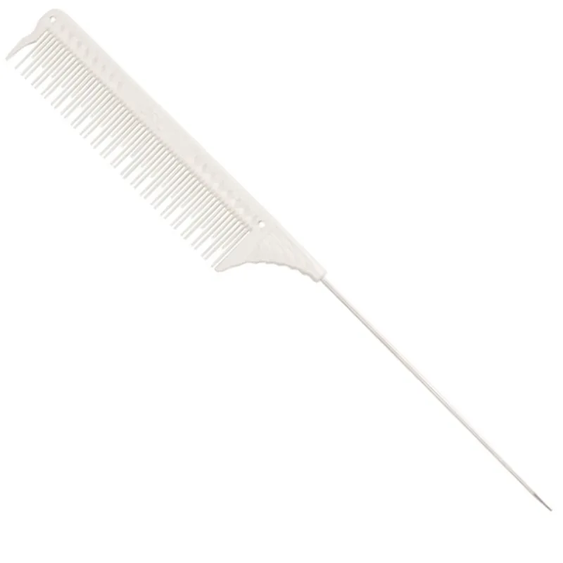 JRL Professional Profesionálny tupírovací hrebeň s kovovou špičkou JRL Teasing comb J103 - biely