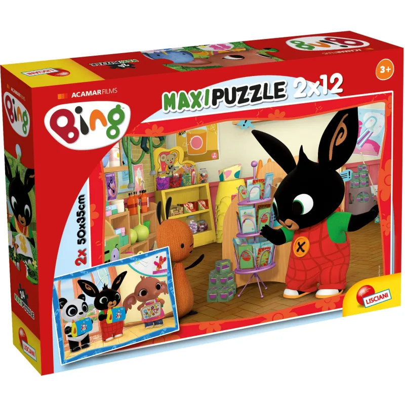 Puzzle pre deti Lisciani MAXI 2x12 dielikov Bing: V škôlke