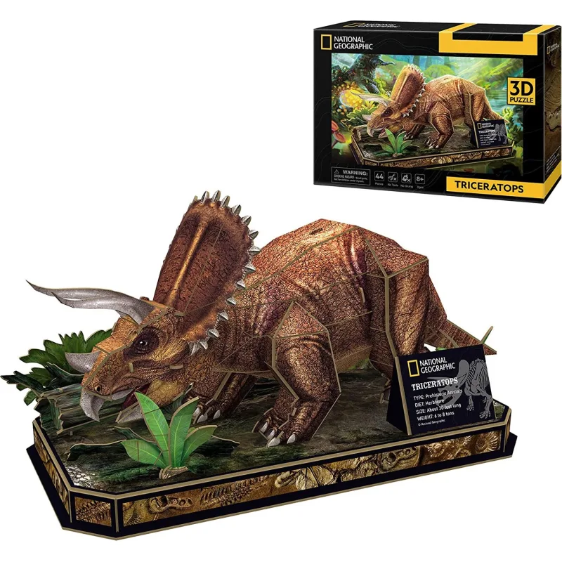 CubicFun 3D puzzle National Geographic: Triceratops 44 dielikov