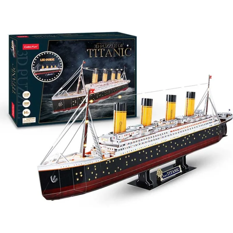 CubicFun Svietiace 3D puzzle Titanic 266 dielikov