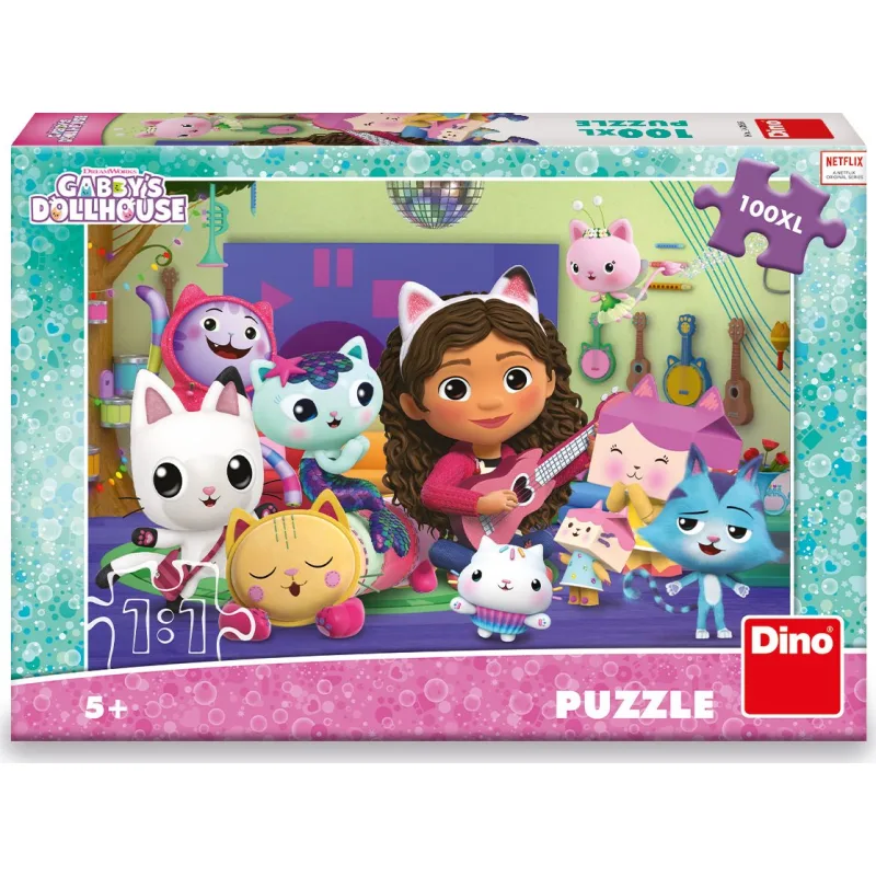 Dino Puzzle Gábinin kúzelný domček: Gábi a muzika XL 100 dielikov
