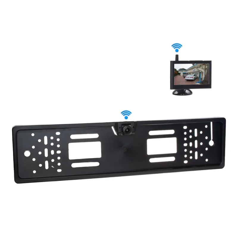 Bezdrátová parkovací kamera v SPZ s LCD 4,3" displejem cw2-SPZset430