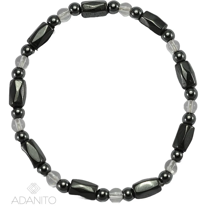 Náramok krištáľ/hematit ADANITO ZSNK103KRH