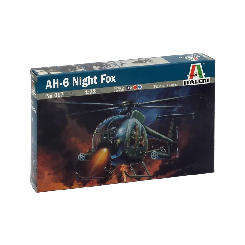 Italeri Model Kit vrtuľník 0017 - AH-6 NIGHT FOX (1:72)